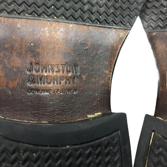 Johnston & Murphy Oxford Shoes Leather Black Men's 10 Dress‎ Shoe Business - Picture 7 of 14
